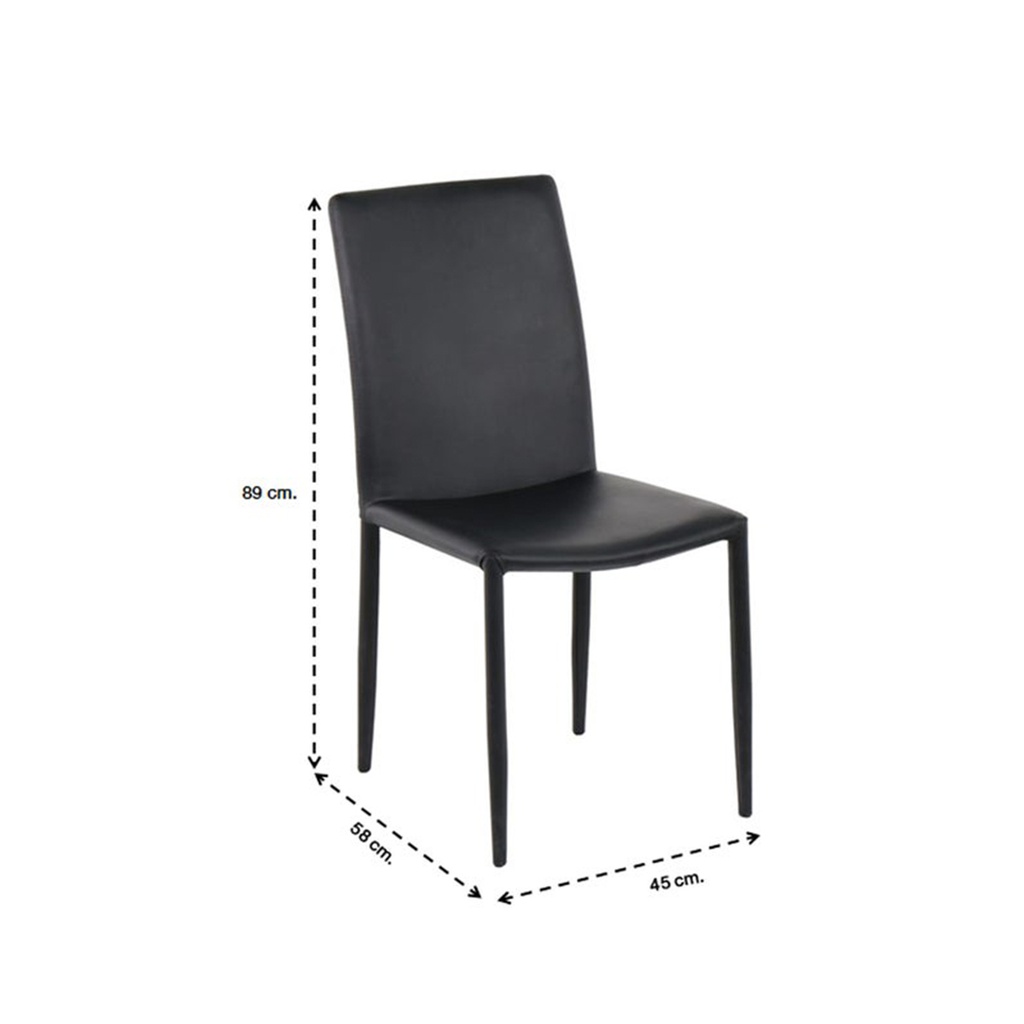 Yamin Chair 8074CH PU - Black