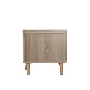 Cathal - B Night Table NT40 - Solid Oak/White