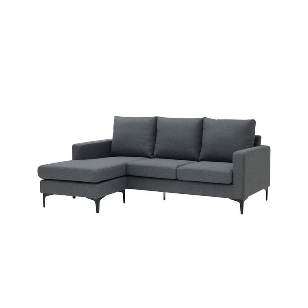 Cutie Sofa - Right Corner - Dark Grey Fabric/Black Steel Leg