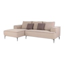 Galin Sofa - Left Corner - Black/Brown Fabric