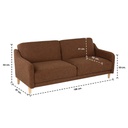 Malinda Sofa Bed - Fabric/Brown