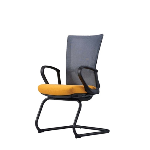 [961NAA15B_OR] Merryfair Forte Visitor Chair - Grey/Orange - 961NAA15B