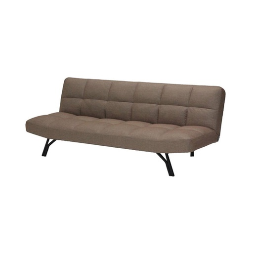 [19146174] Noha Sofa Bed - Black Steel - Fabric Light Brown