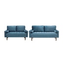 Melotto Sofa Set 3+2 Seater - Blue Velvet